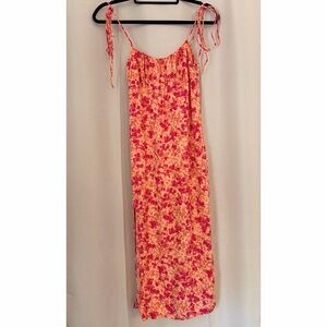 Floral Tie-Shoulder Dress